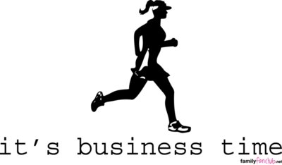 it s business time running woman